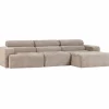 Woood Novi chaise longue bank rechts naturel melange