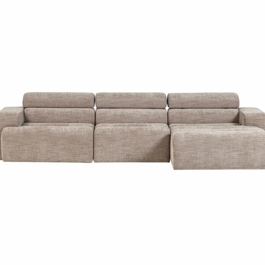 Woood Novi chaise longue bank rechts naturel melange
