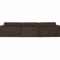 Woood Novi chaise longue bank links donkerbruin melange