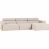 Woood Novi chaise longue bank rechts boucle naturel