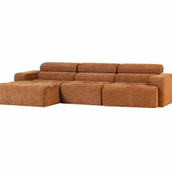Woood Novi chaise longue bank links oranje melange