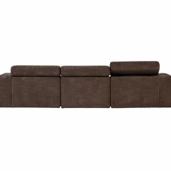 Woood Novi chaise longue bank rechts donkerbruin melange