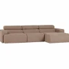 Woood Novi chaise longue bank rechts boucle taupe