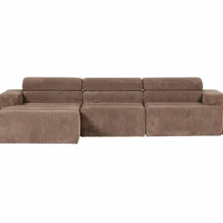Woood Novi chaise longue bank links ribstof taupe