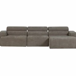 Woood Novi chaise longue bank rechts grijs melange