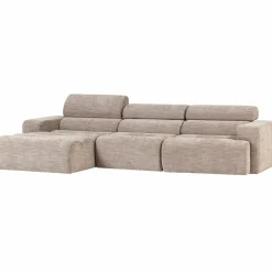 Woood Novi chaise longue bank links naturel melange
