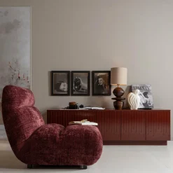 Woood Observe fauteuil aubergine