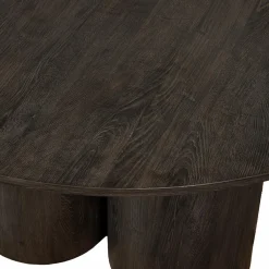 Woood Oona eettafel rond met 3-poot mdf donkerbruin ø140cm