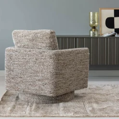 Woood Oska Draaifauteuil Bruin Melange