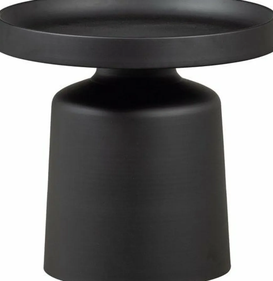 Woood Peer bijzettafel metaal zwart 45xØ49CM