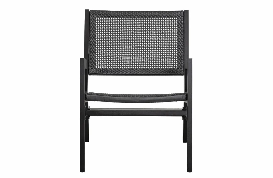 Woood Pem Fauteuil Met Armleuning Aluminium Zwart