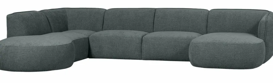 Woood Polly Bank U-vorm Links Blauw/groen