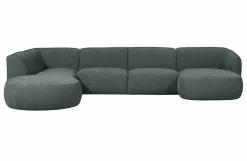 Woood Polly Bank U-vorm Links Blauw/groen