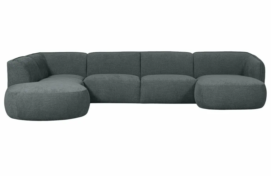 Woood Polly Bank U-vorm Links Blauw/groen