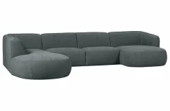 Woood Polly Bank U-vorm Links Blauw/groen