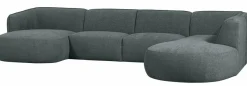 Woood Polly Bank U-vorm Rechts Blauw/groen
