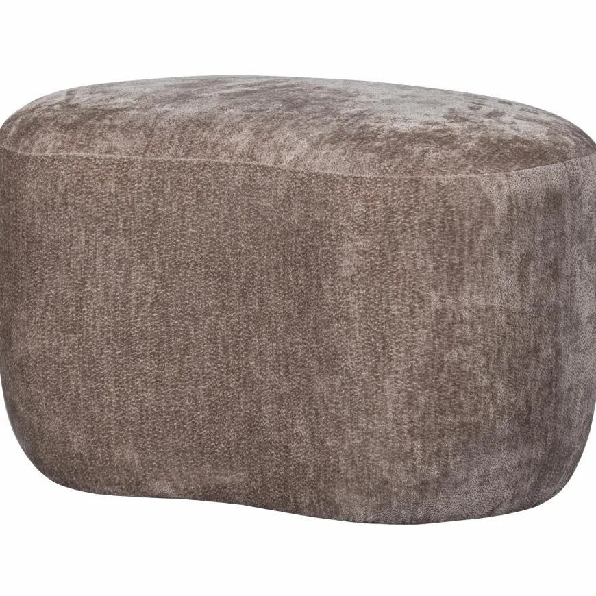 Woood Popular organische poef taupe