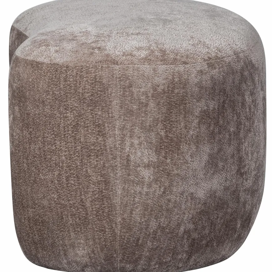 Woood Popular organische poef taupe