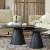 Woood Posture salontafel hout zwart ø120cm