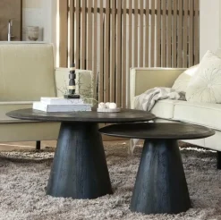 Woood Posture salontafel hout zwart ø120cm