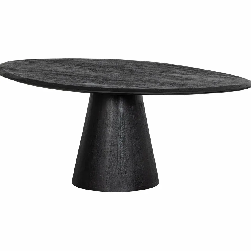 Woood Posture salontafel hout zwart ø120cm