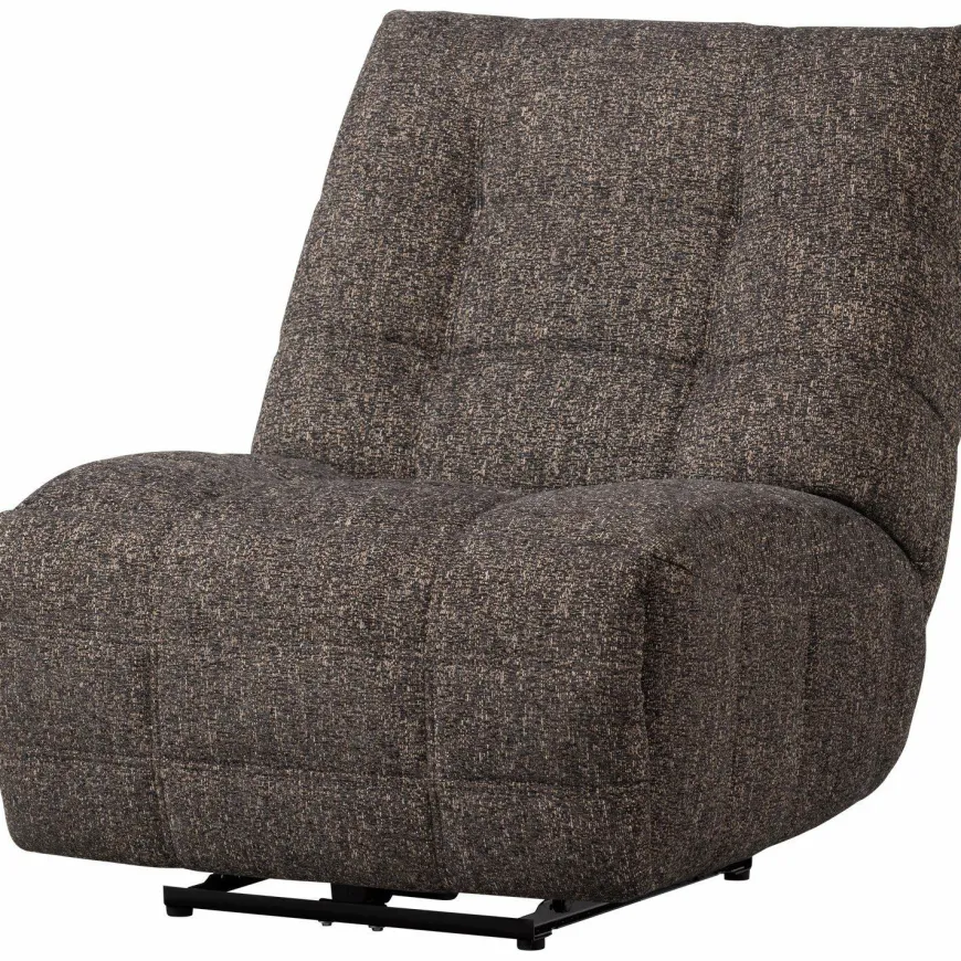 Woood Relaxfauteuil Hein melange antraciet/bruin
