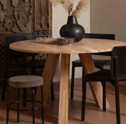 Woood Rhonda Eettafel Ø129cm Eiken Naturel [fsc]