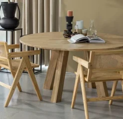 Woood Rhonda Xl Eettafel Ø 150cm Eiken Naturel [fsc]