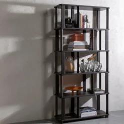 Woood Riss boekenkast eikenhout mystic brown 186x90cm
