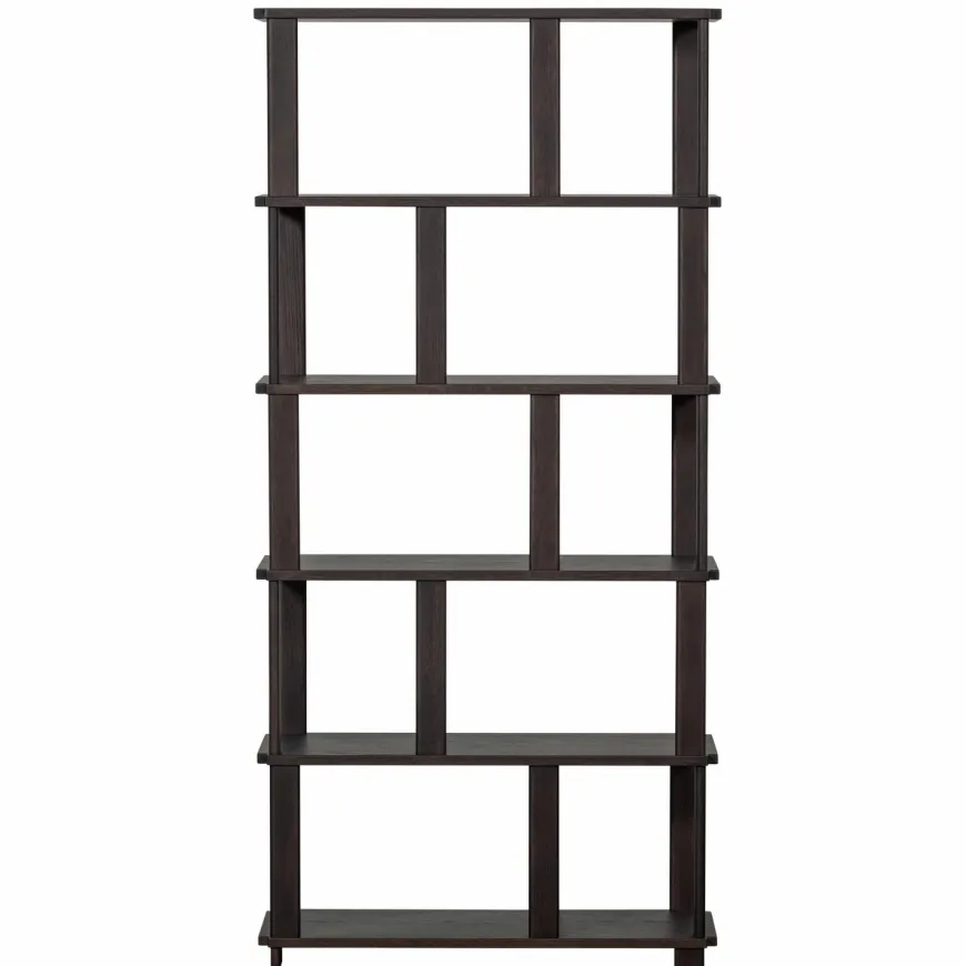 Woood Riss boekenkast eikenhout mystic brown 186x90cm