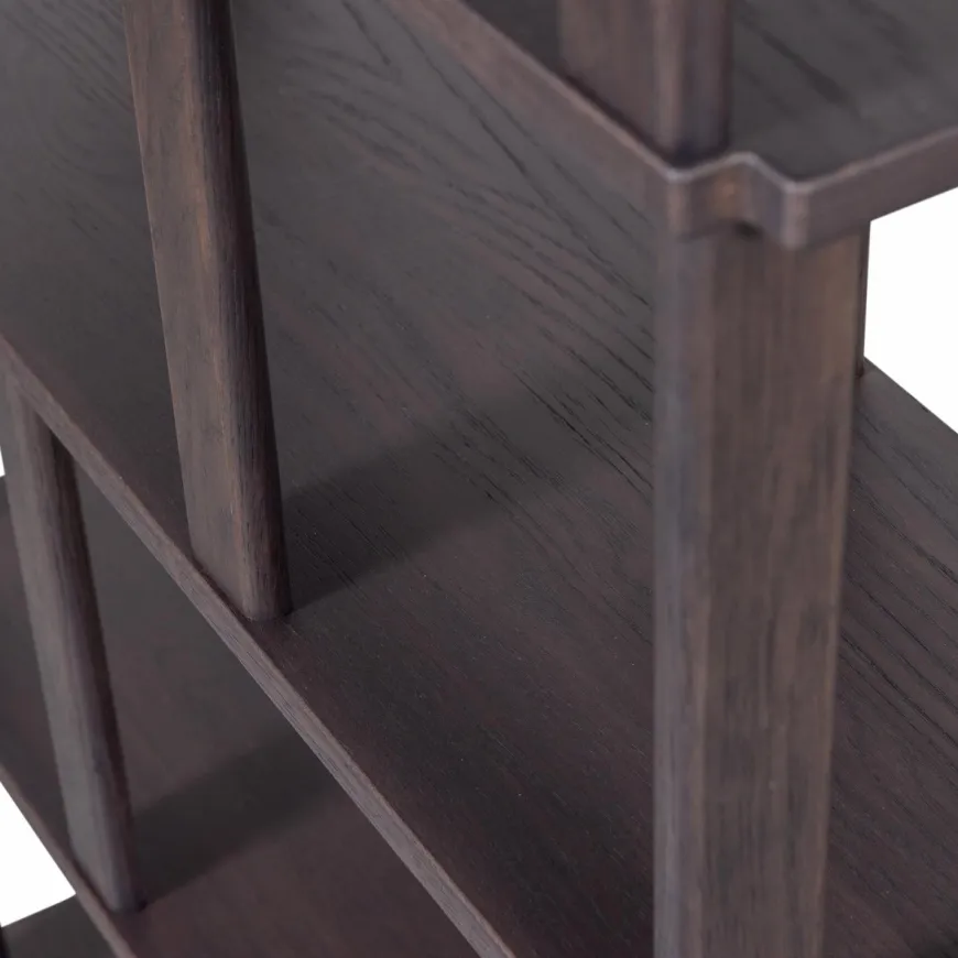 Woood Riss boekenkast eikenhout mystic brown 186x90cm