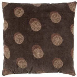 Woood Riv Kussen Fluweel Espresso 45x45cm
