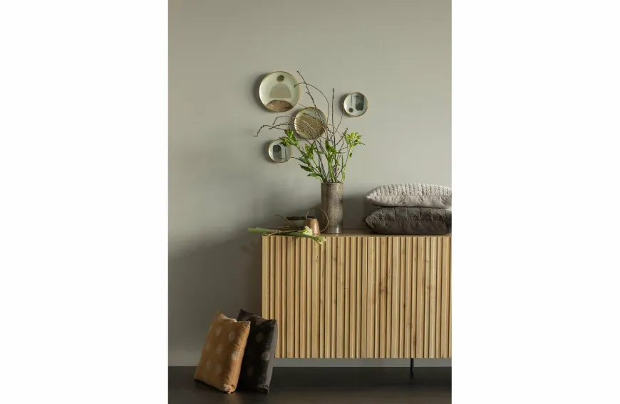 Woood Riv Kussen Fluweel Espresso 45x45cm