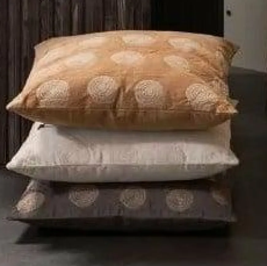 Woood Riv Kussen Fluweel Toffee 45x45cm