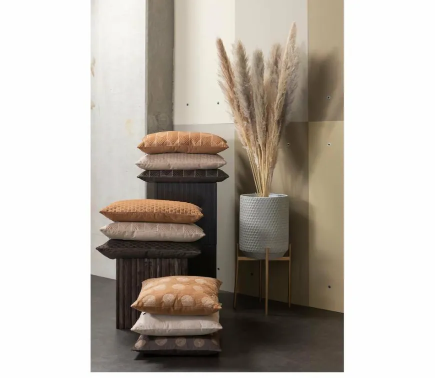 Woood Riv Kussen Fluweel Toffee 45x45cm