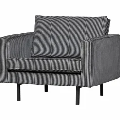 Woood RODEO fauteuil streep zwart/grijs