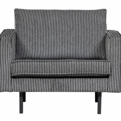 Woood RODEO fauteuil streep zwart/grijs