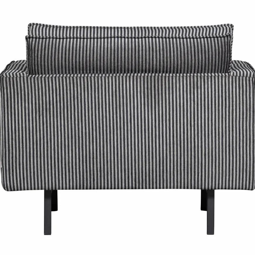 Woood RODEO fauteuil streep zwart/grijs