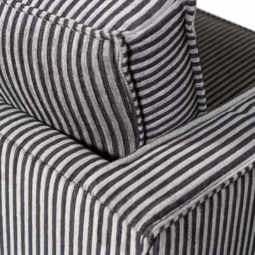 Woood RODEO fauteuil streep zwart/grijs