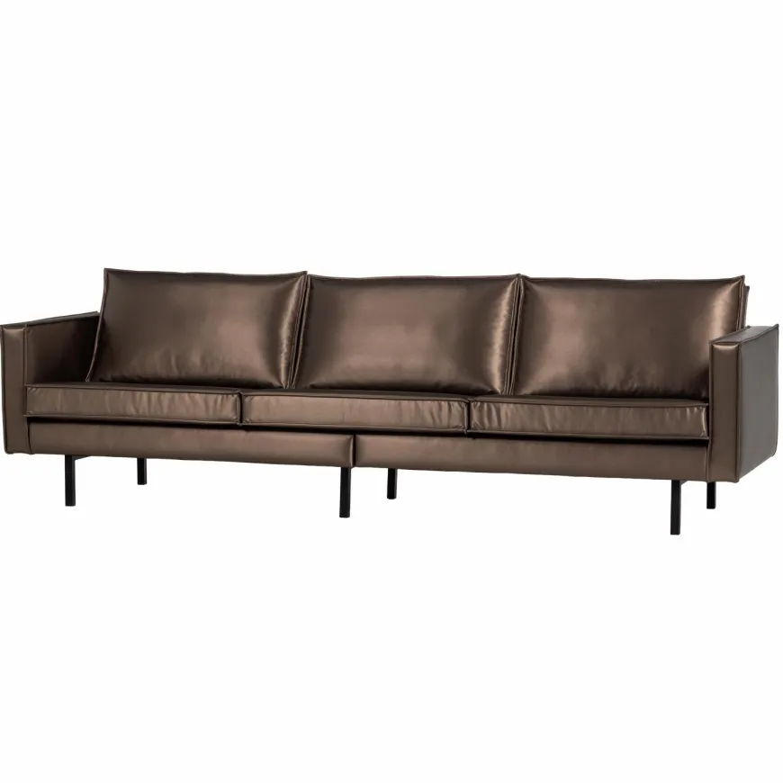 Woood Rodeo 3-Zits Bank Metallic Koper Bruin