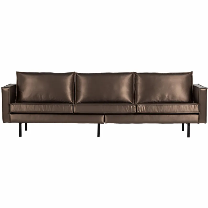 Woood Rodeo 3-Zits Bank Metallic Koper Bruin
