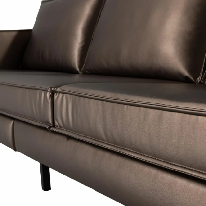 Woood Rodeo 3-Zits Bank Metallic Koper Bruin