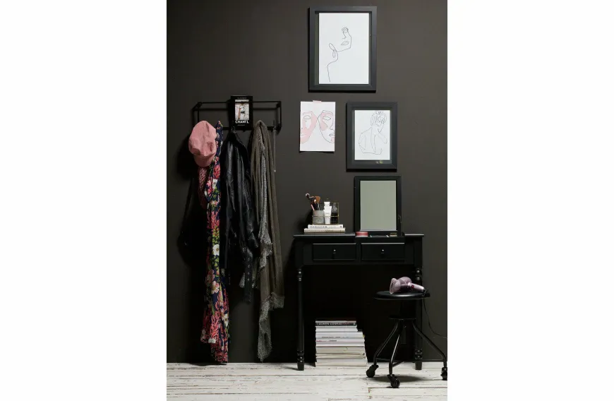 Woood Romy Hal/kaptafel Hout Zwart