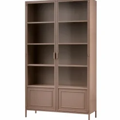 Woood Ronja vitrinekast xl metaal military brown