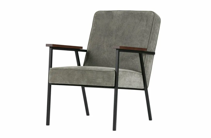 Woood Sally Fauteuil Vergrijsd Groen