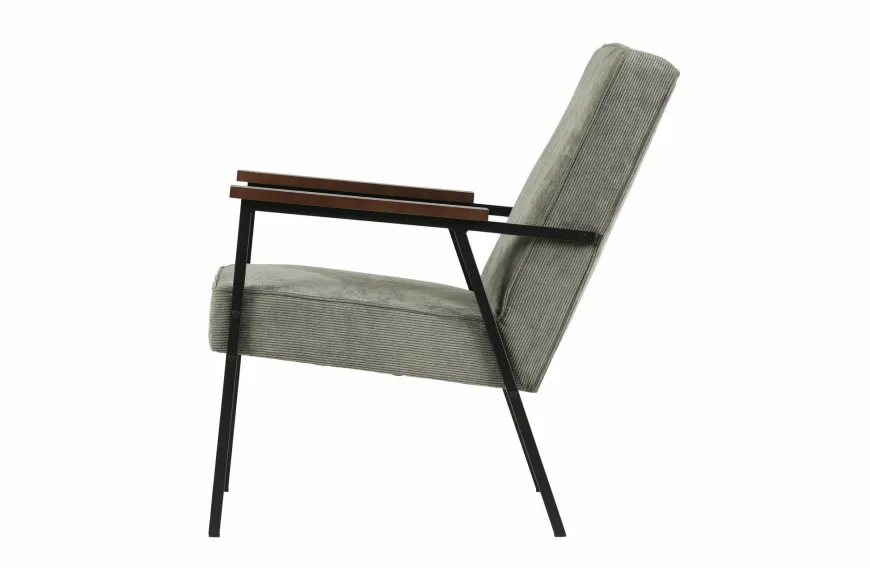 Woood Sally Fauteuil Vergrijsd Groen