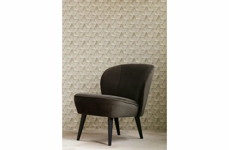 Woood Sara Fauteuil Fluweel Warm Groen