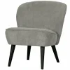 Woood Sara Fauteuil Ribstof Vergrijsd Groen