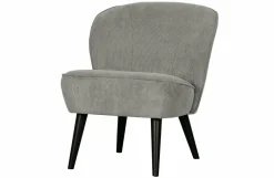 Woood Sara Fauteuil Ribstof Vergrijsd Groen
