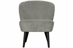 Woood Sara Fauteuil Ribstof Vergrijsd Groen
